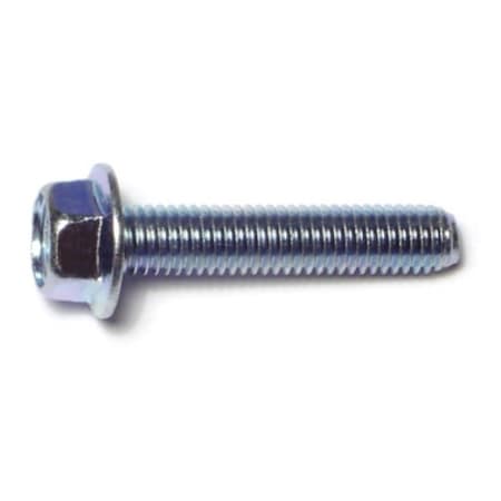 Midwest Fastener Class 10.9, M8-1.25 Flange Bolt, Zinc Plated Steel, 40 mm L, 8 PK 72997